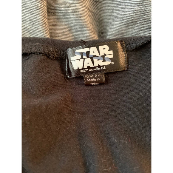 Star Wars Embellished Pocket Girls Large 10-12 Black/Gray - Picture 7 of 8